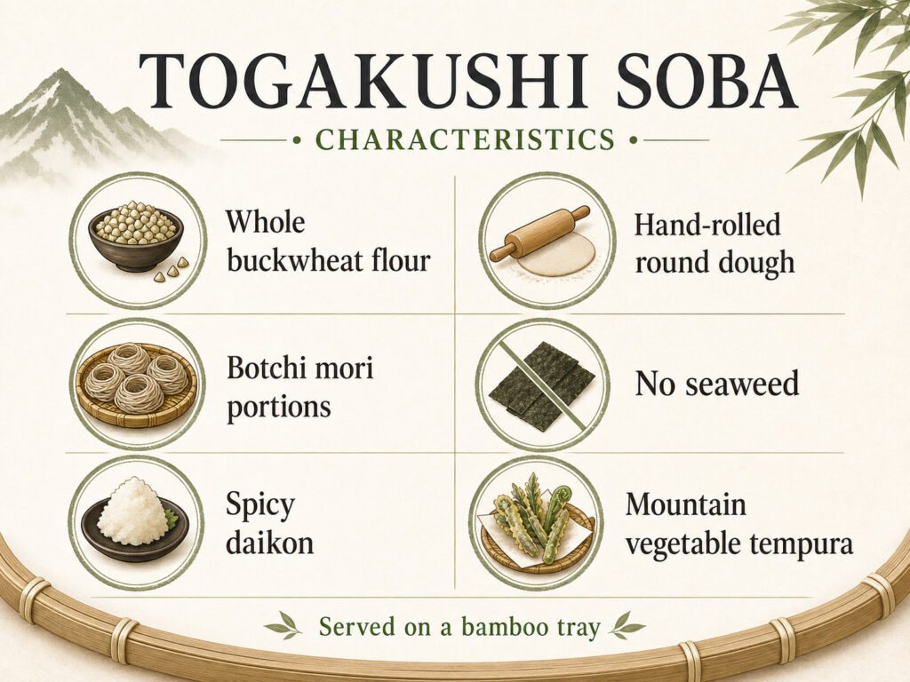Characteristics of Togakushi Soba