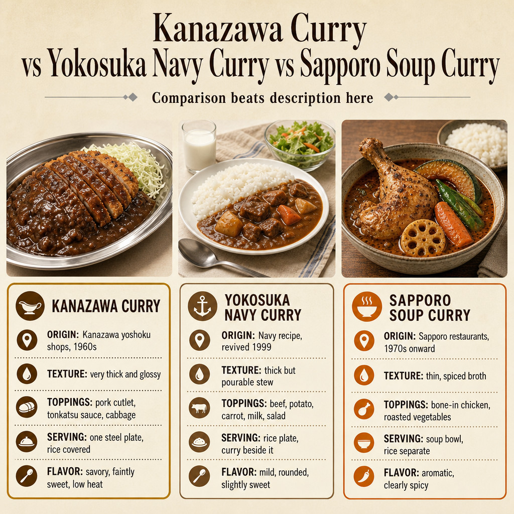 Curry de Kanazawa vs curry japonés y otros estilos regionales