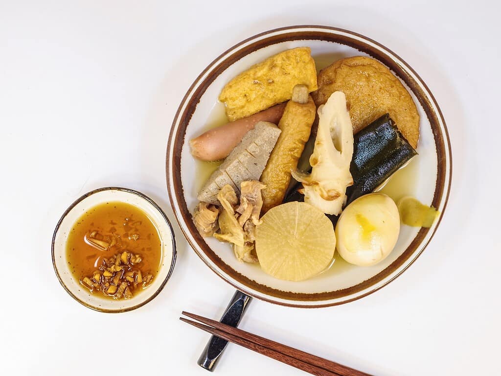 Authentic Himeji Oden with assorted ingredients and flavorful broth in Japan.