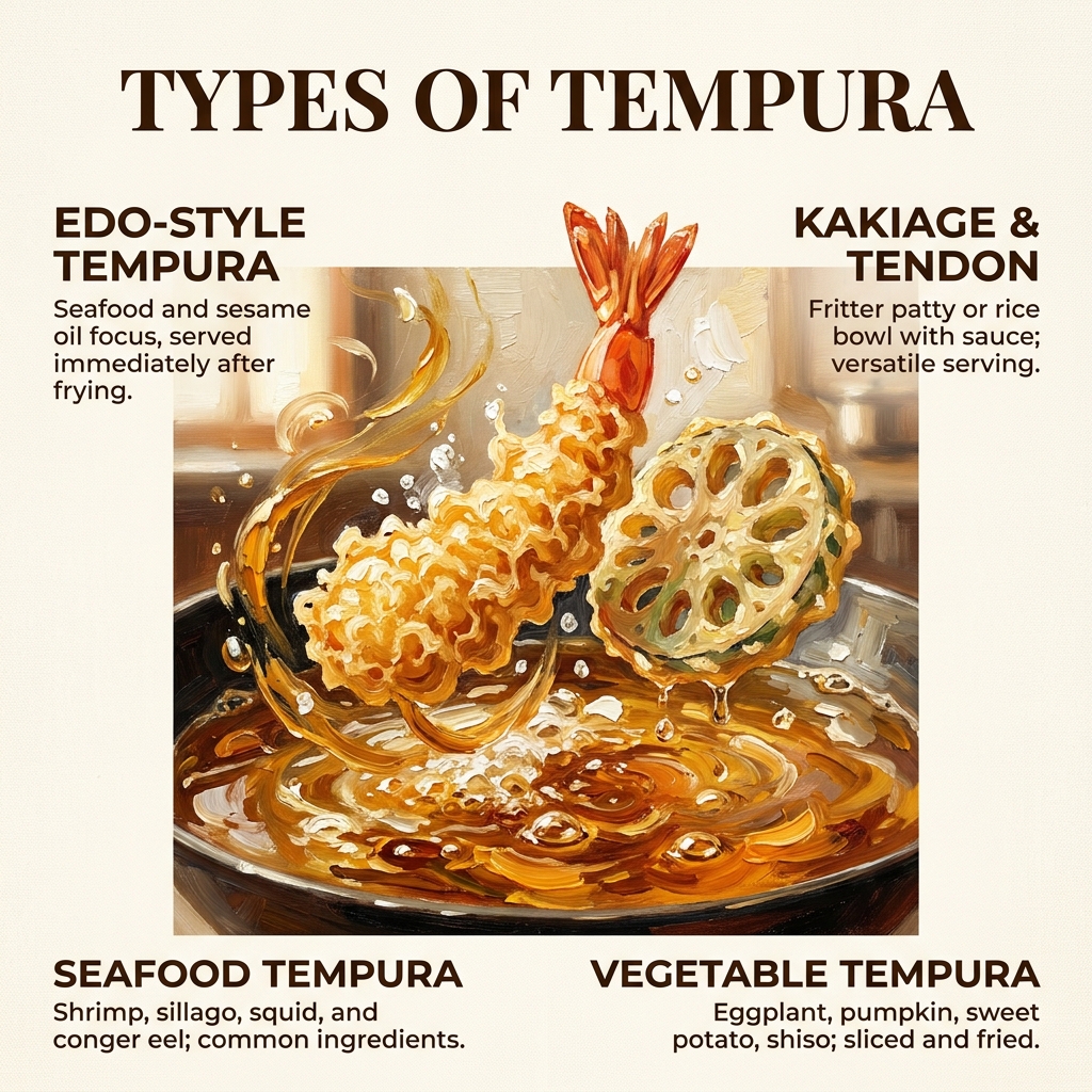 Types de tempura