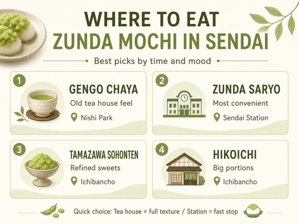 Where to Eat Zunda Mochi in Sendai