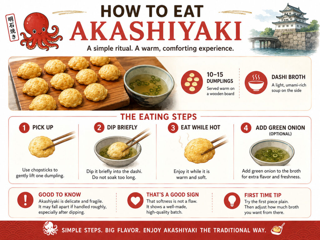 How to Eat Akashiyaki
