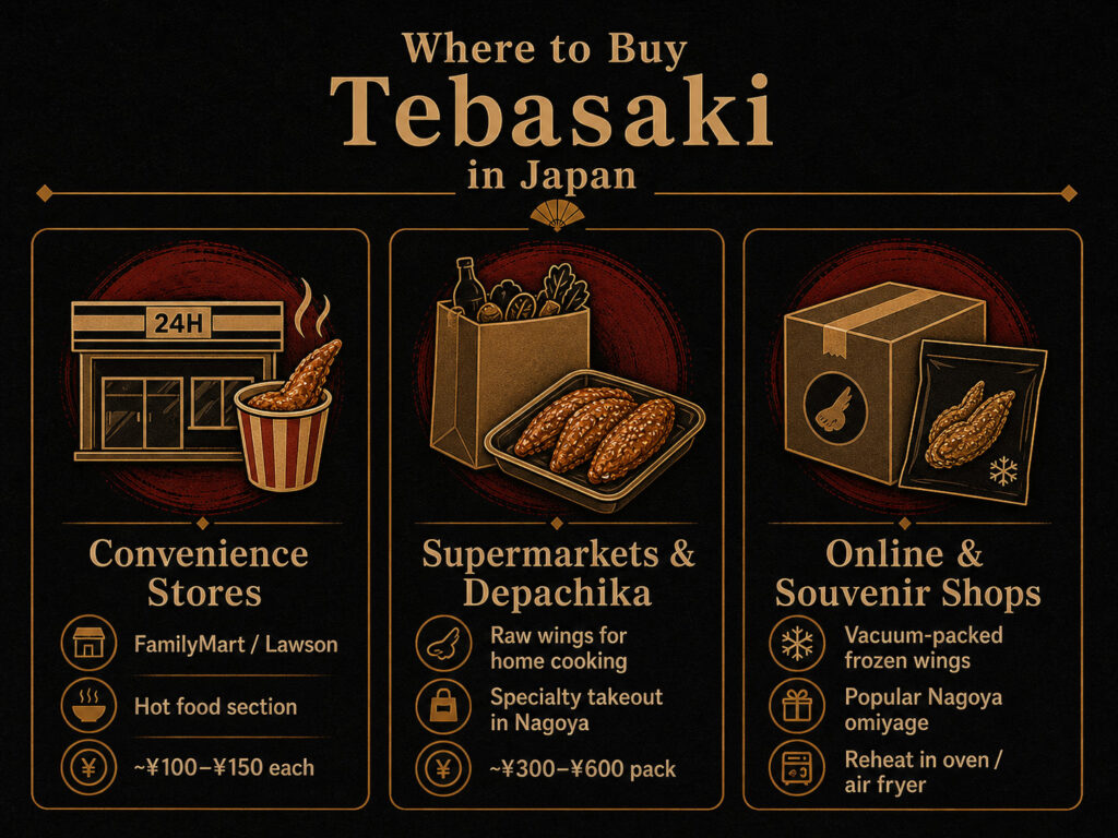 Where to Buy Tebasaki in Japan