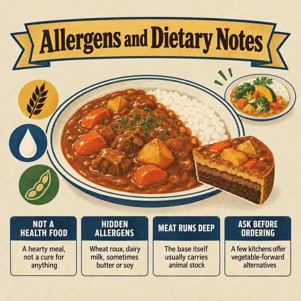 Allergens, Dietary Needs, and Nutrition of yokosuka navy curry