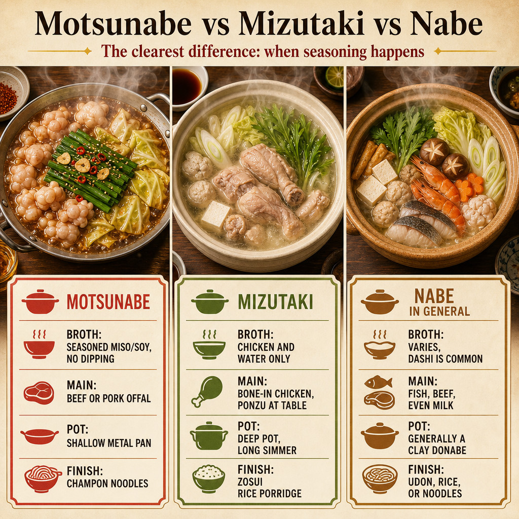 もつ鍋 vs 水炊き vs 鍋