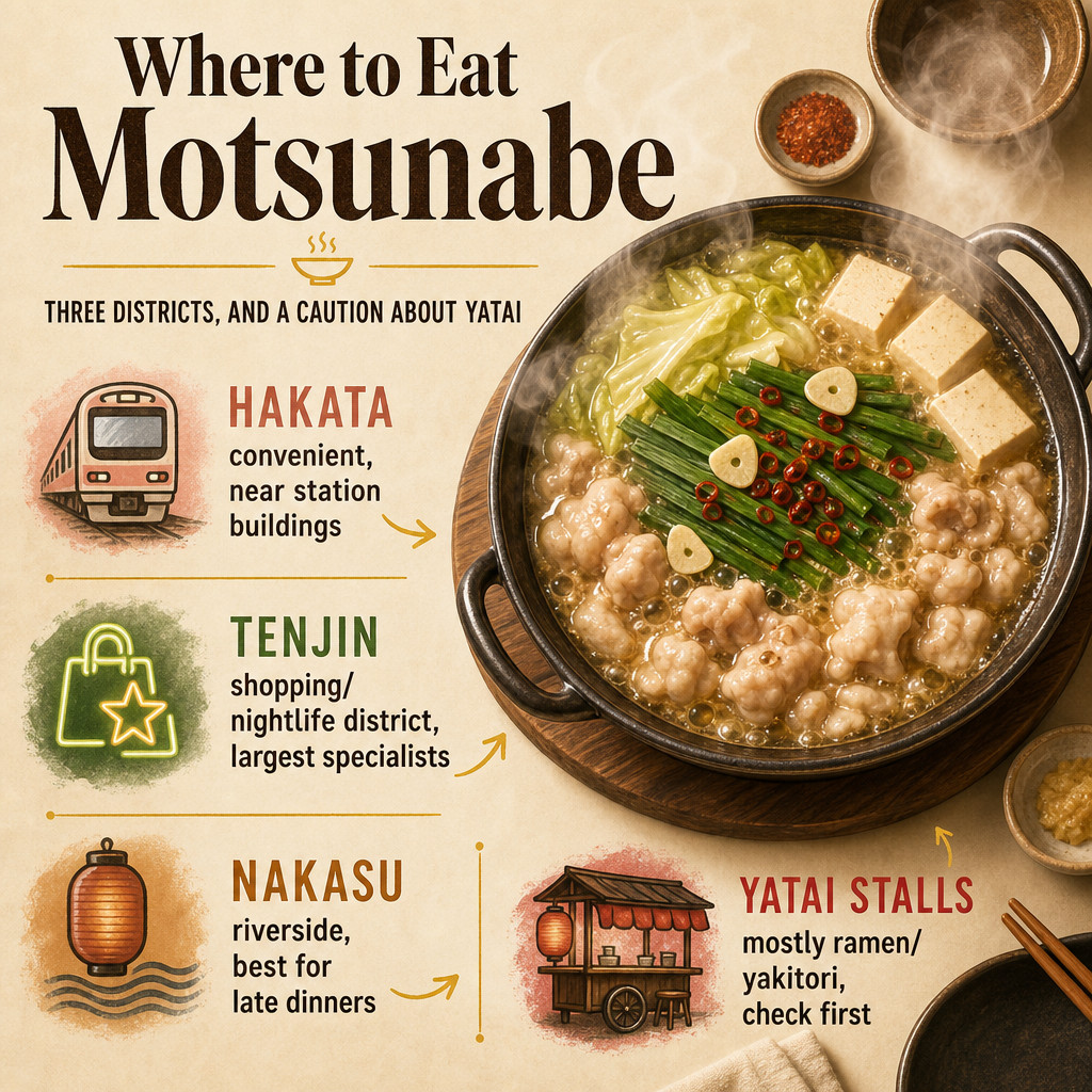 もつ鍋を食べられる場所
