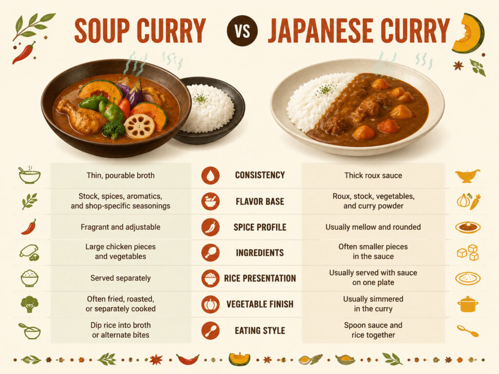 Curry en soupe versus curry japonais