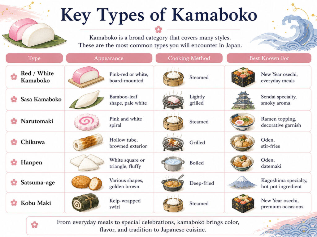 Key Types of Kamaboko