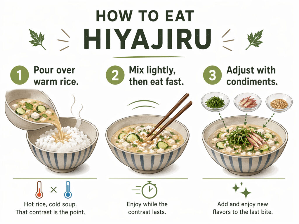 Comment déguster le Hiyajiru