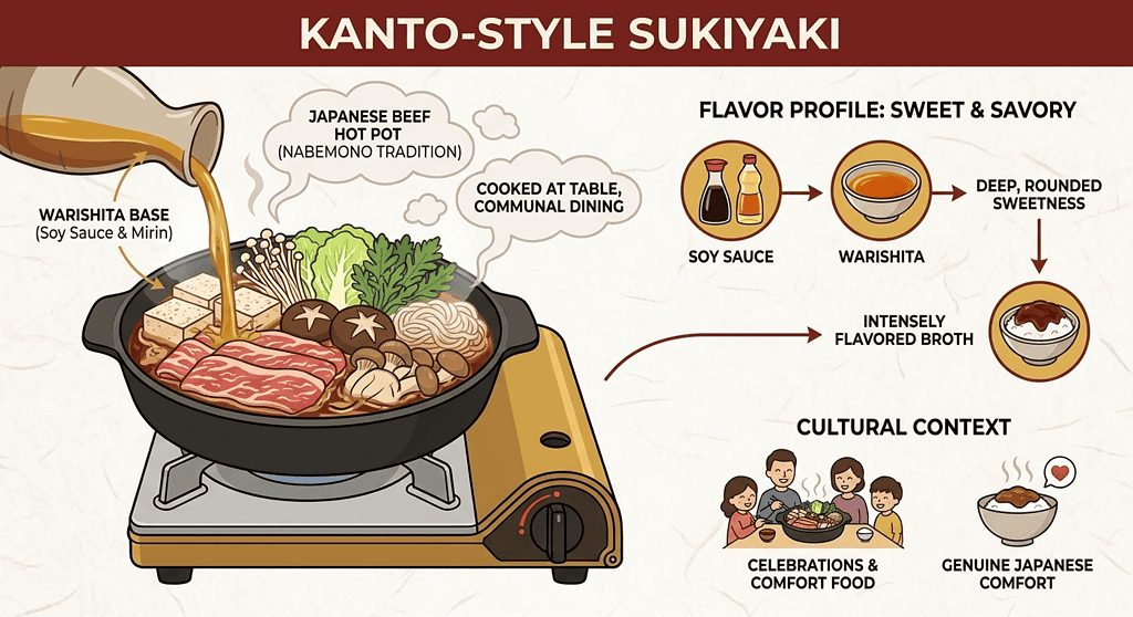 what is kanto style sukiyaki