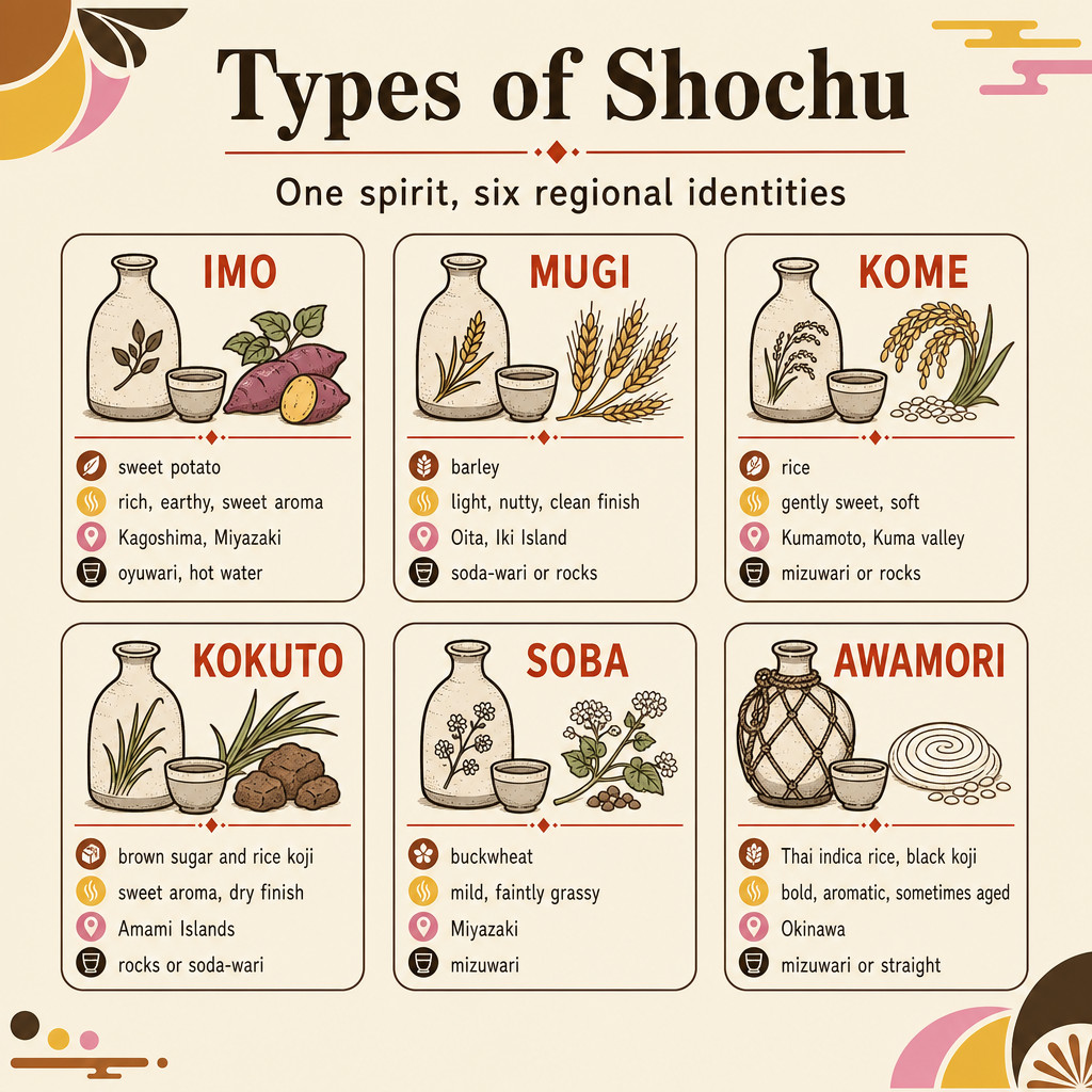 Types de shochu