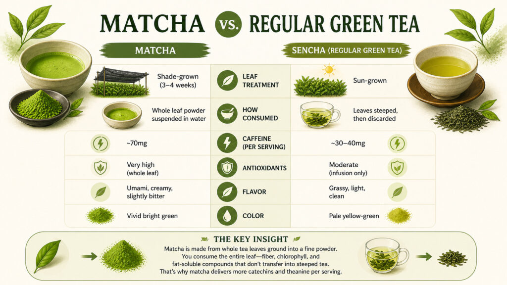 Matcha vs. Regular Green Tea