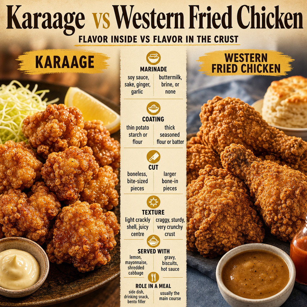 Karaage vs Western Fried Chicken
