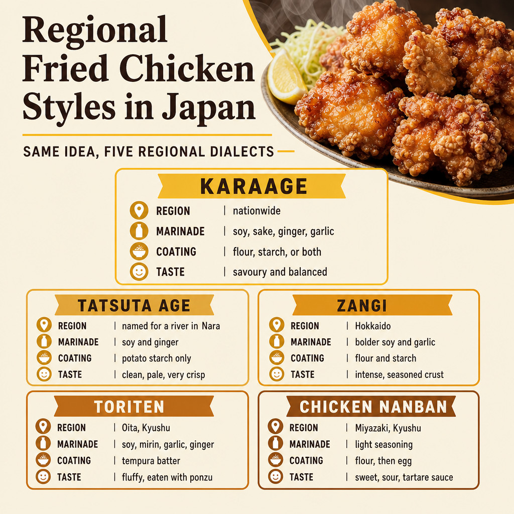 日本の地域別フライドチキンスタイル