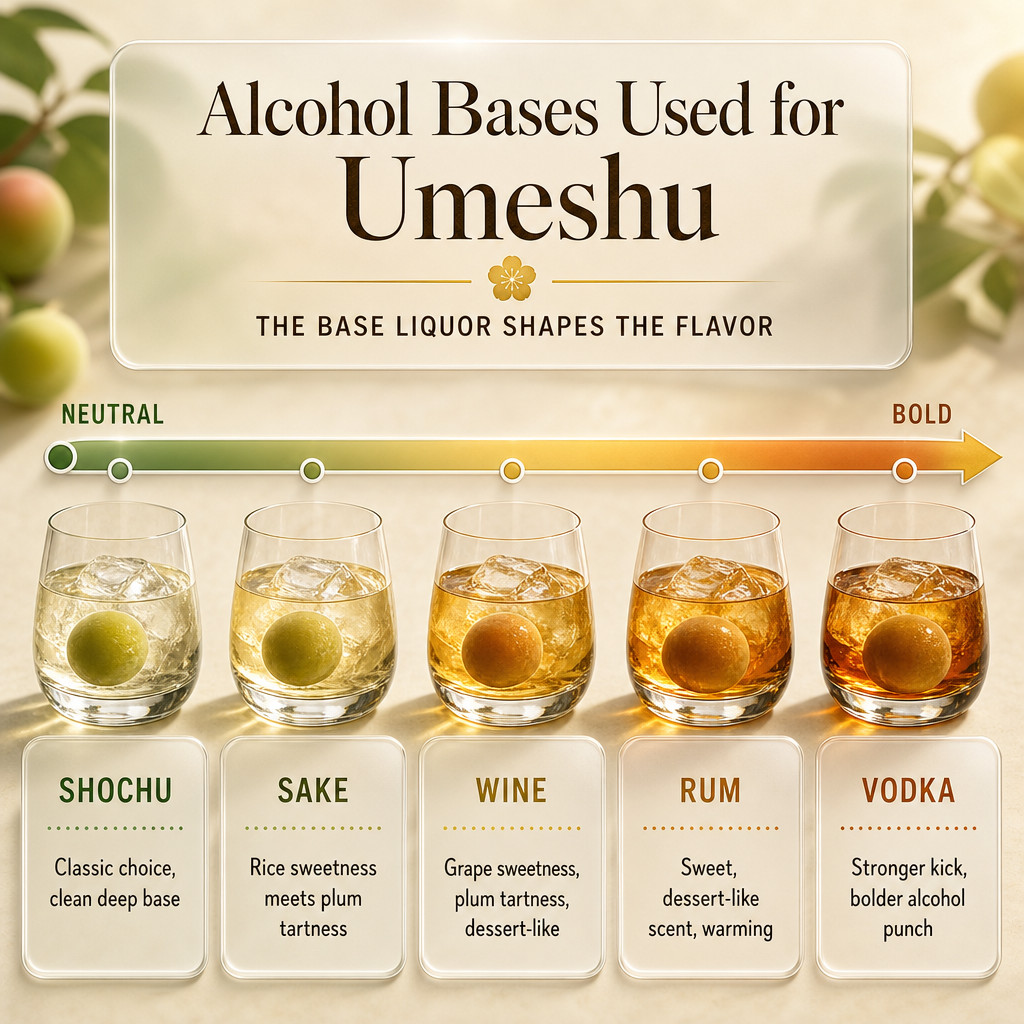 Alcohol Bases Used for Umeshu