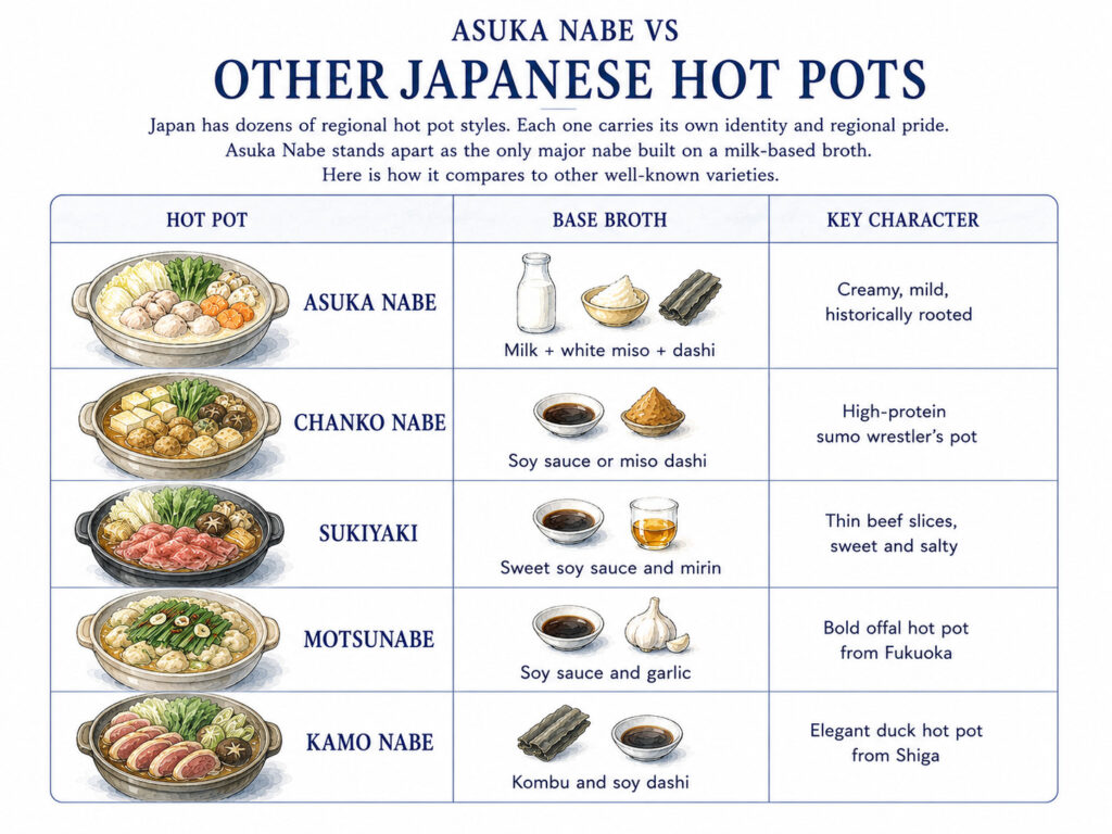 Asuka Nabe vs Other Japanese Hot Pots