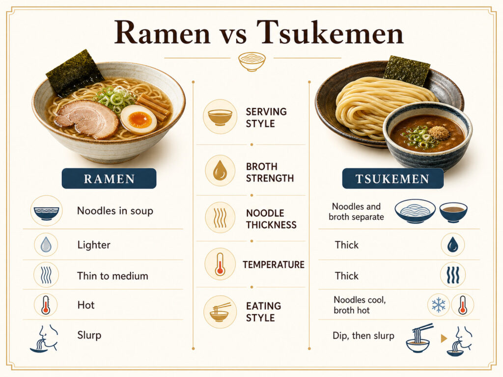 Difference Between Ramen and Tsukemen