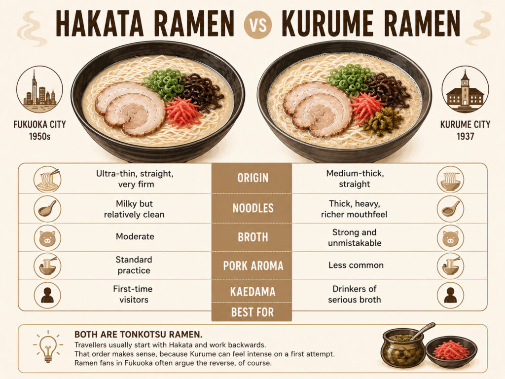 Hakata Ramen vs Kurume Ramen