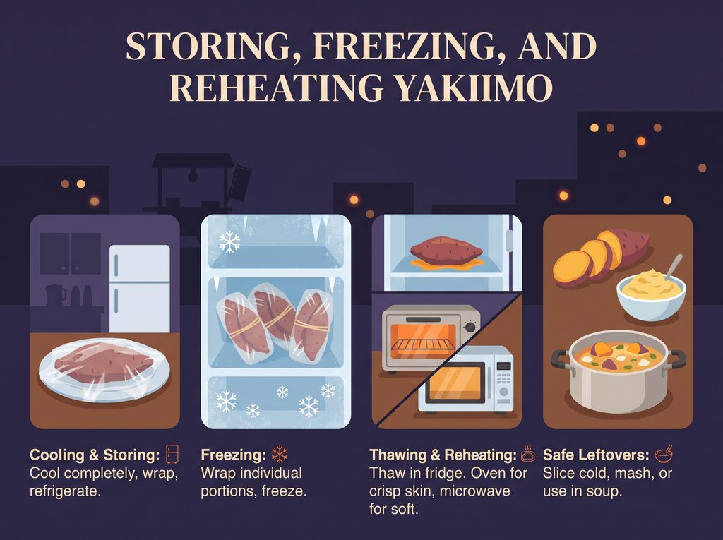 Cómo Conservar, Congelar y Recalentar el Yakiimo