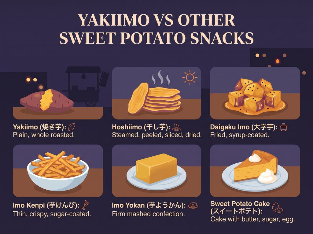 Yakiimo frente a Otros Aperitivos de Boniato