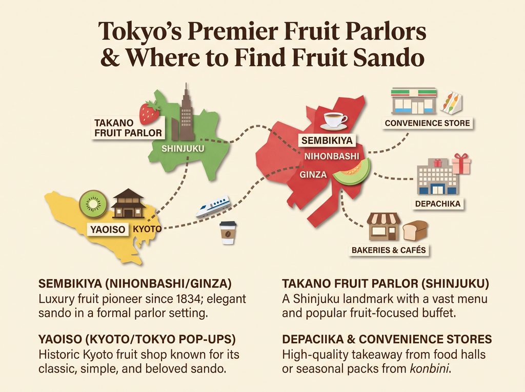 在日本哪里可以买到水果三明治(附东京三家经典名店)