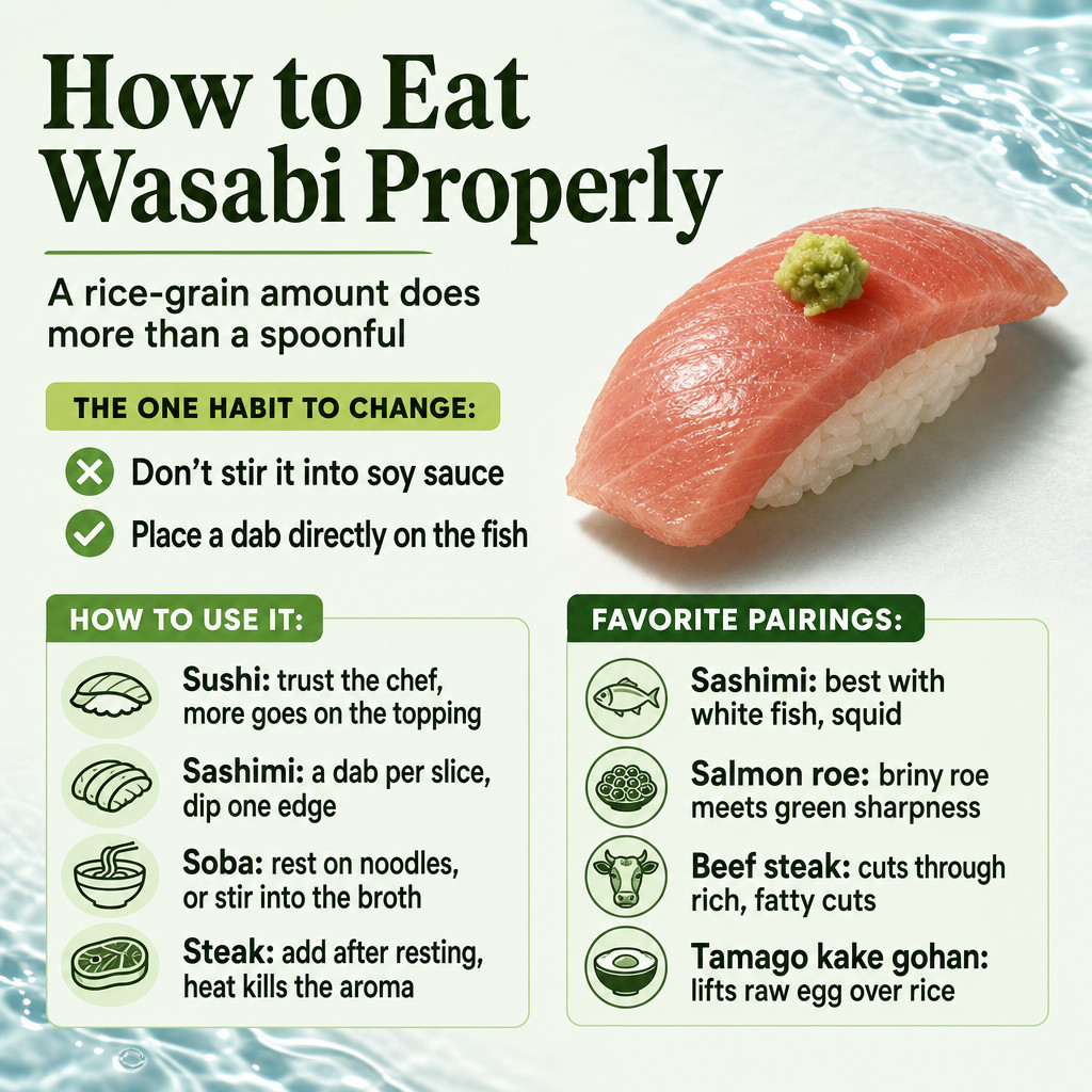Cómo Comer Wasabi Correctamente