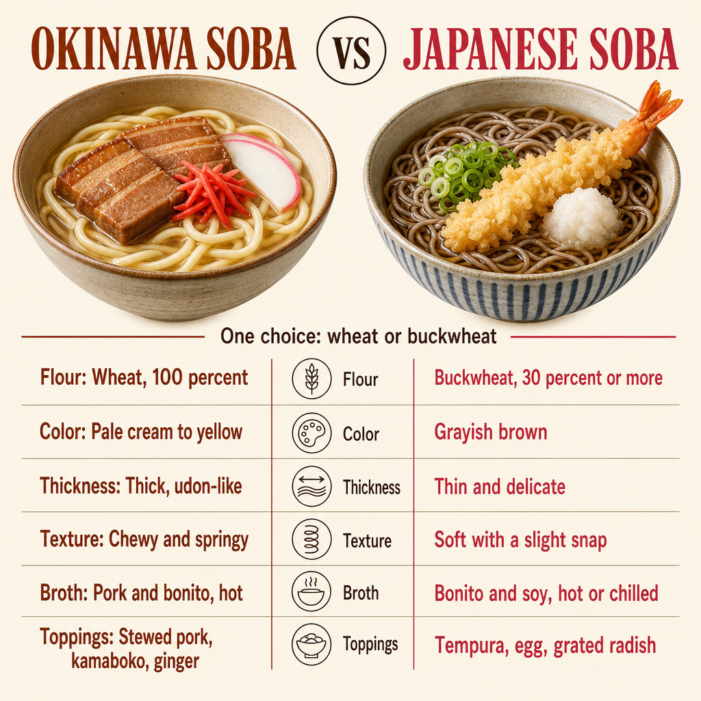 沖縄そばと日本そば、その違いとは？