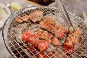 Japanese Yakiniku on grill