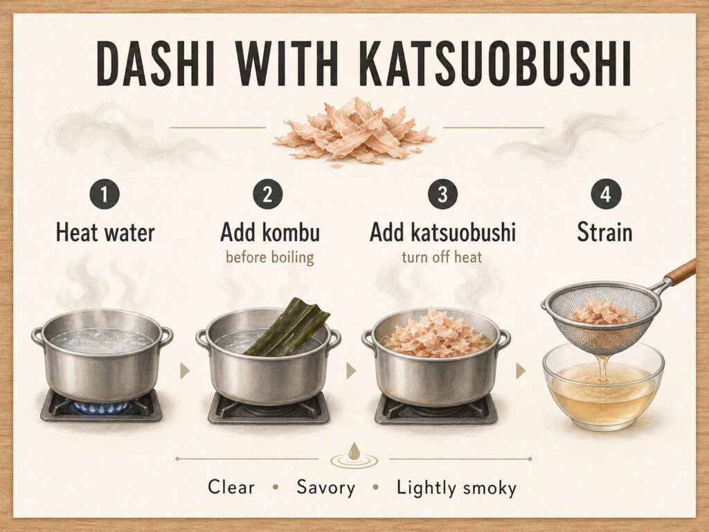How to Make Dashi with Katsuobushi