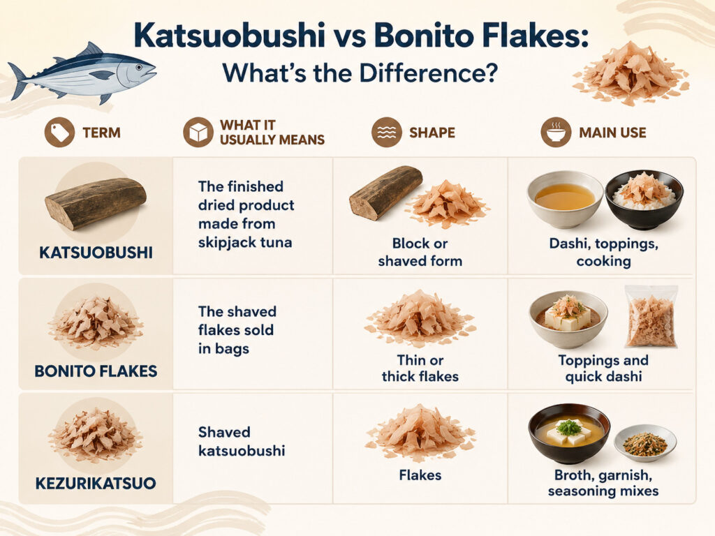 Katsuobushi vs Bonito Flakes: What’s the Difference?
