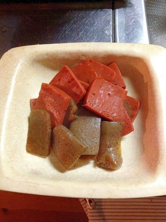 boiled with red konjac