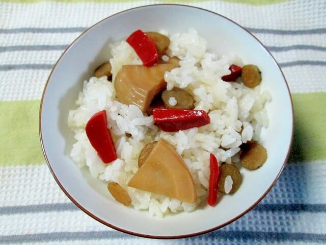 mixed rice red konjac