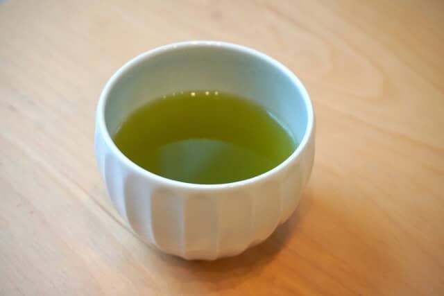 green tea on white cup