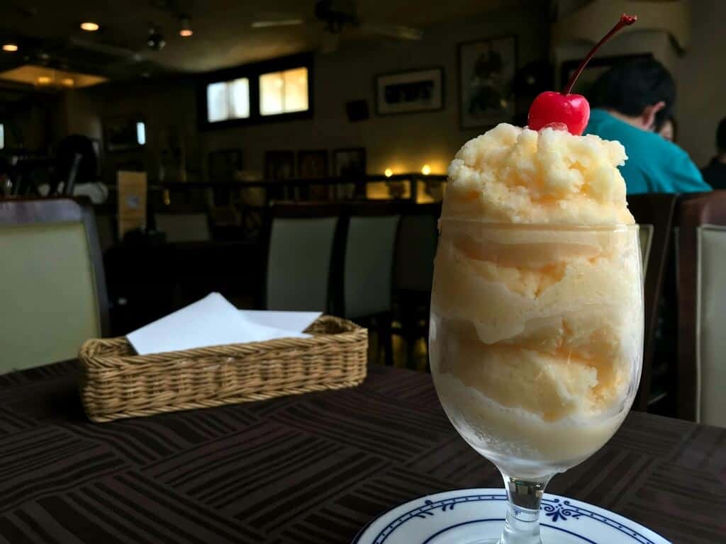 Nagasaki Milk Shake with box of tissue