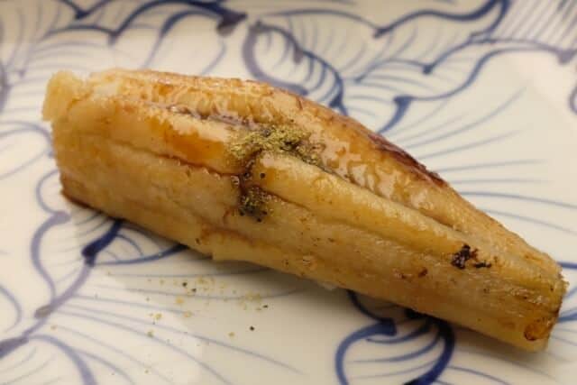 anago or conger eel close up