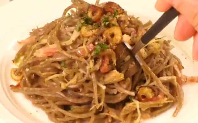 Soba peperoncino with yuzu pepper flavor