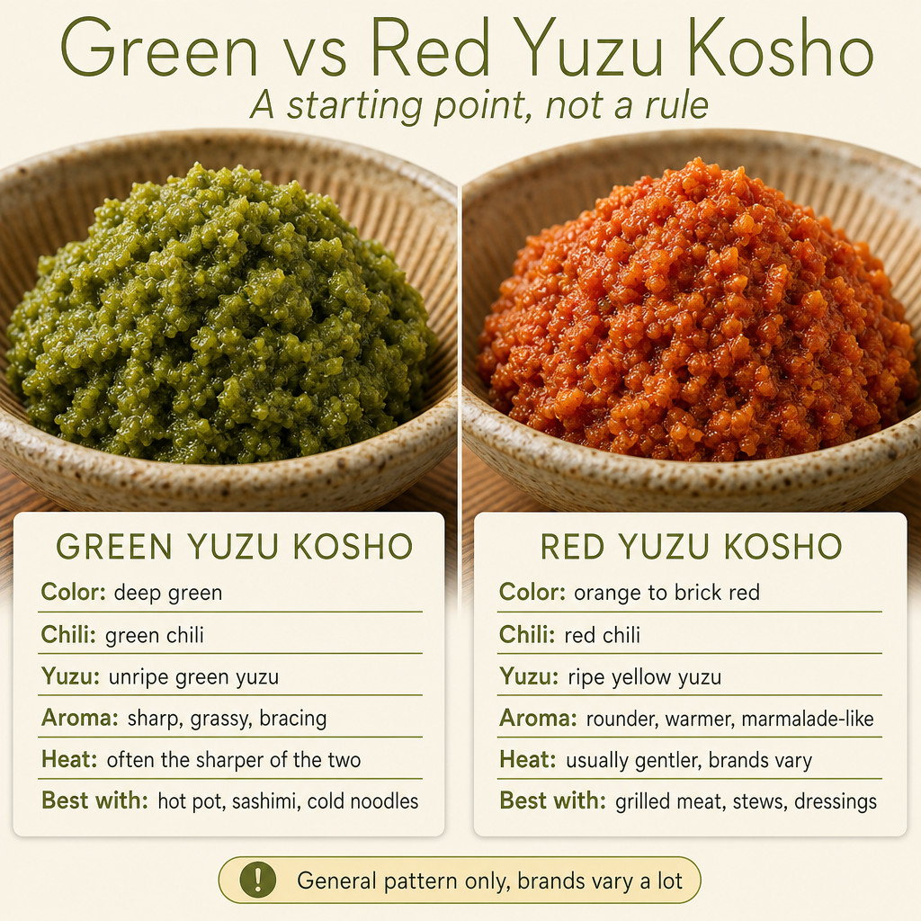 Green vs Red Yuzu Kosho