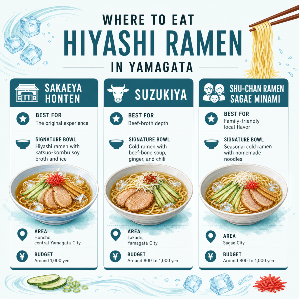 Where to Eat Hiyashi Ramen in Yamagata