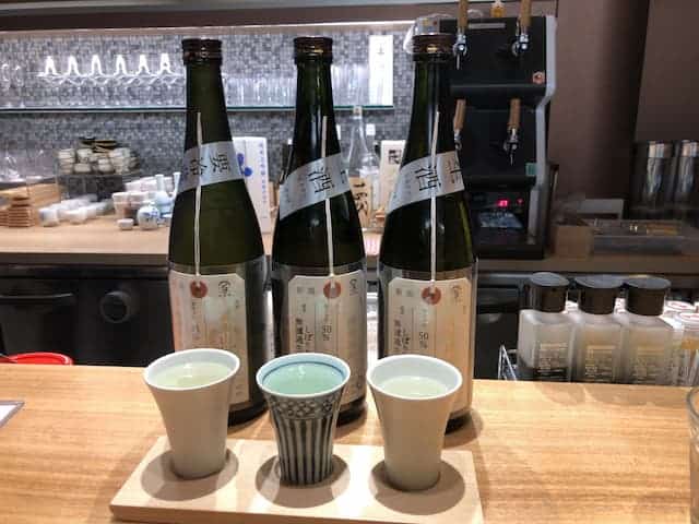 sake served at the counter