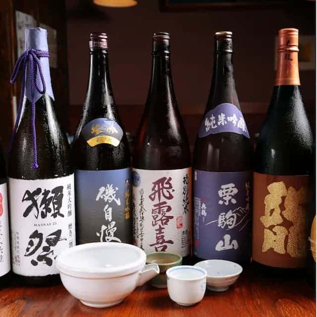  over 50 types of local sake in Kanae