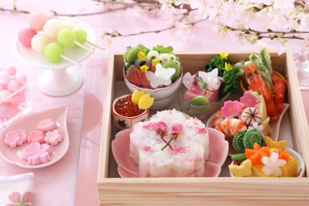 hanami bento during spring