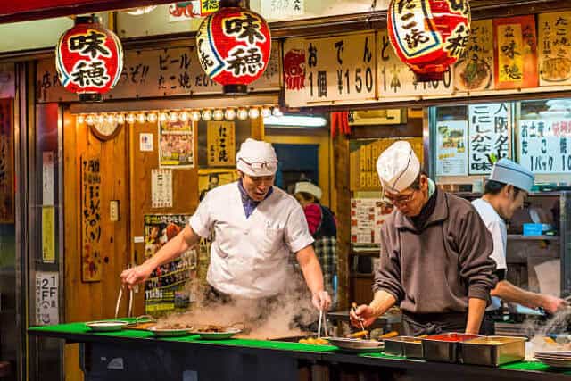 japanese on a street food stall