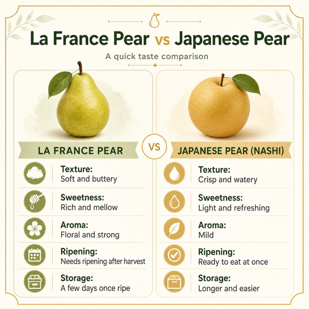 La France Pear vs Japanese Pear