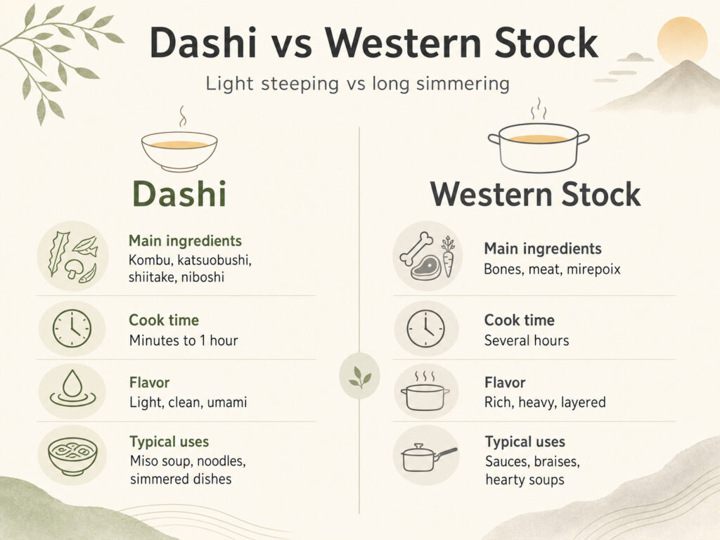 Dashi vs Western Stock