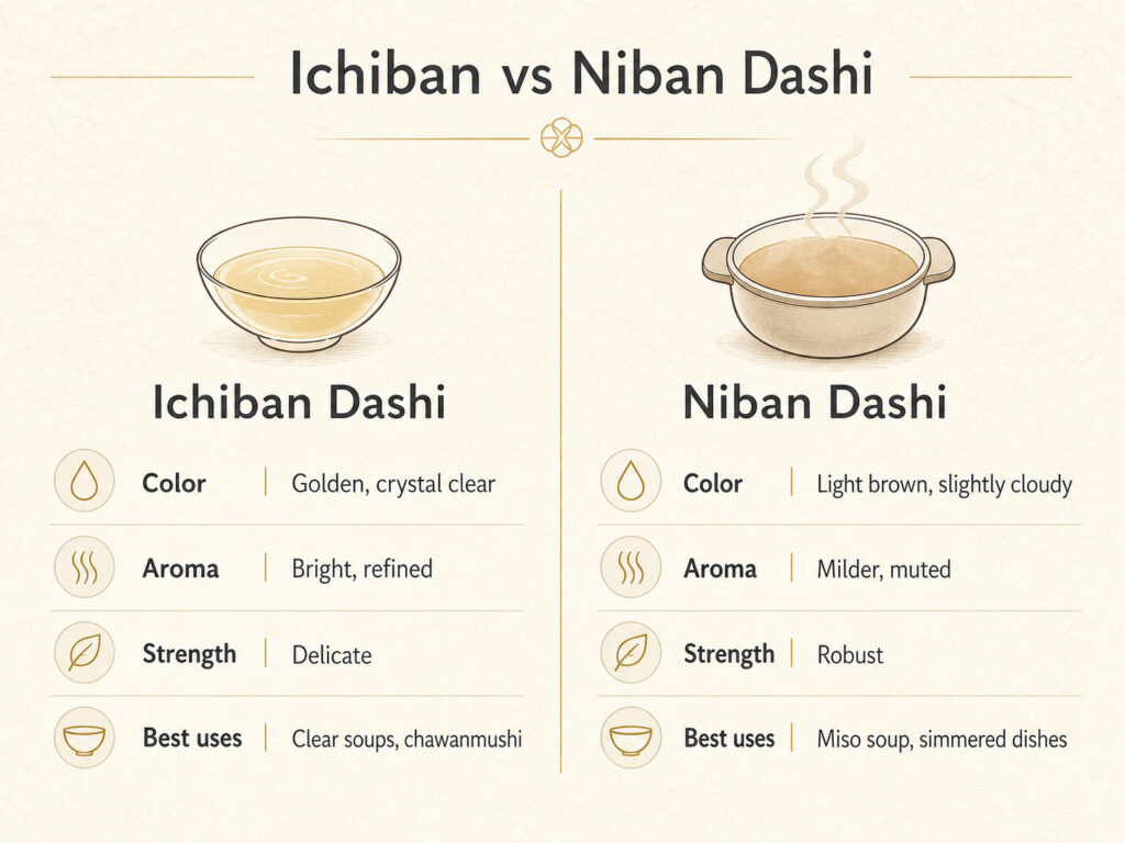 Ichiban vs Niban Dashi
