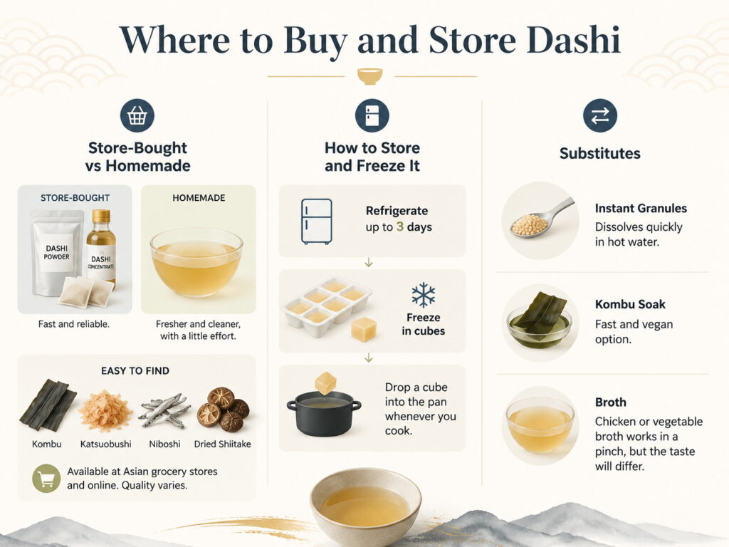 Where to Buy and Store Dashi