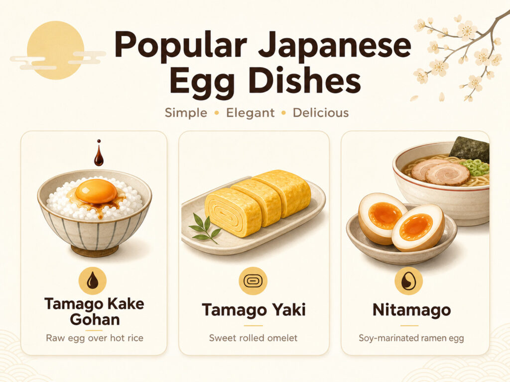 Popular Japanese Dishes Made With Eggs