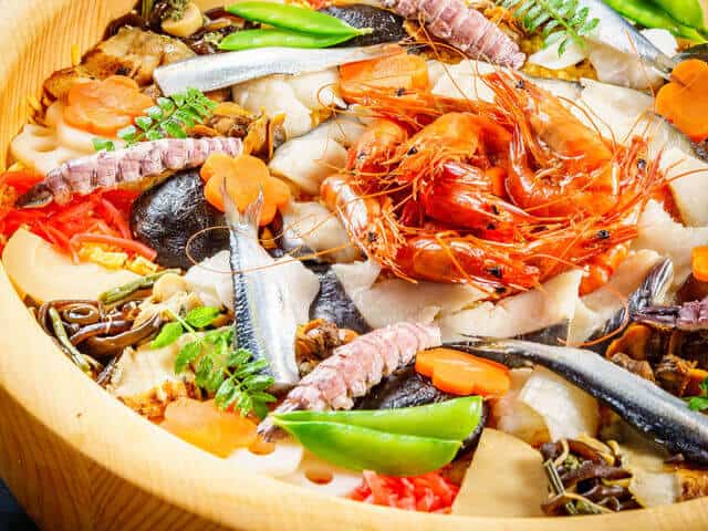 close up photo of Okayama barazushi