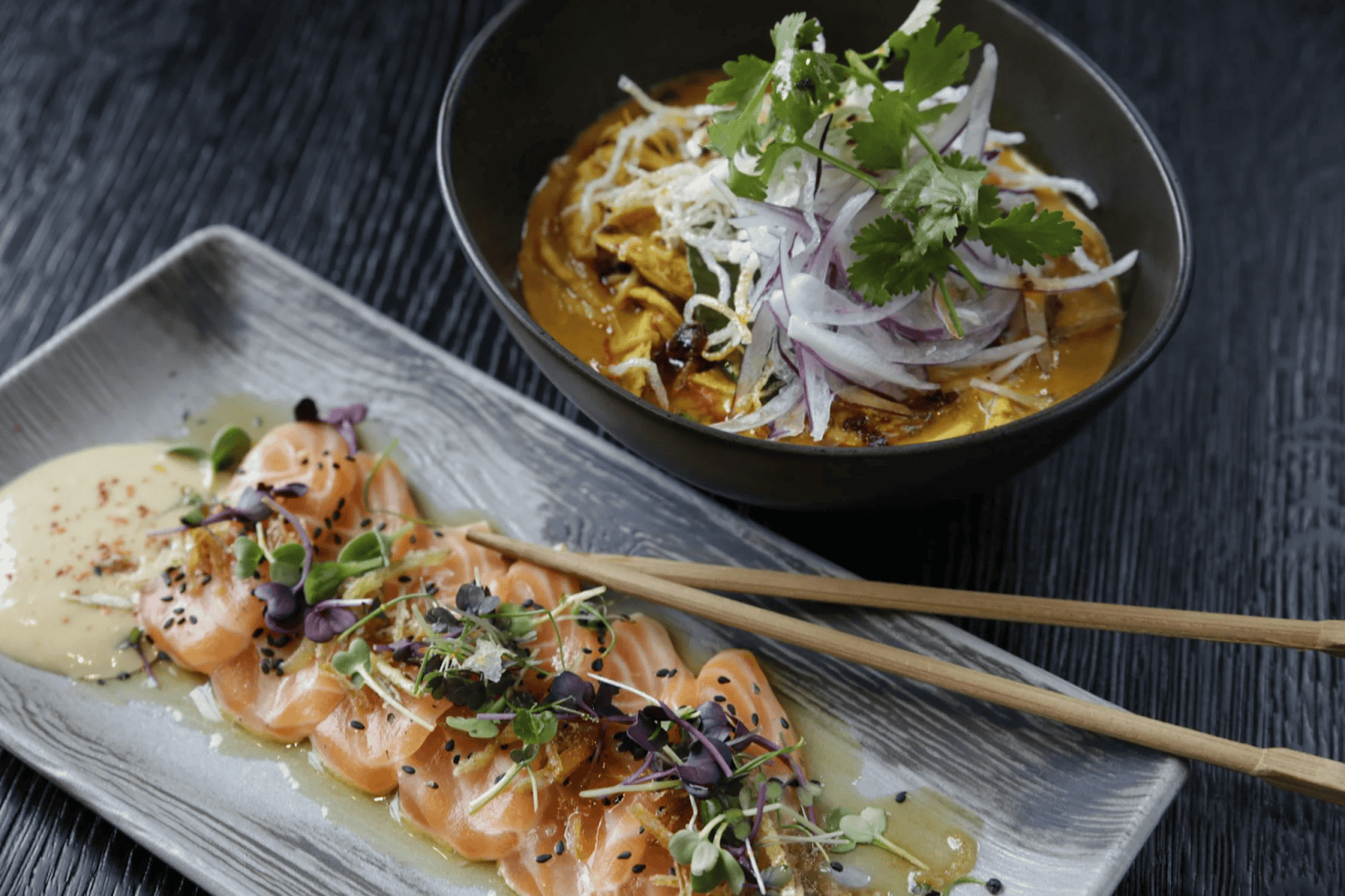 sashimi and ramen