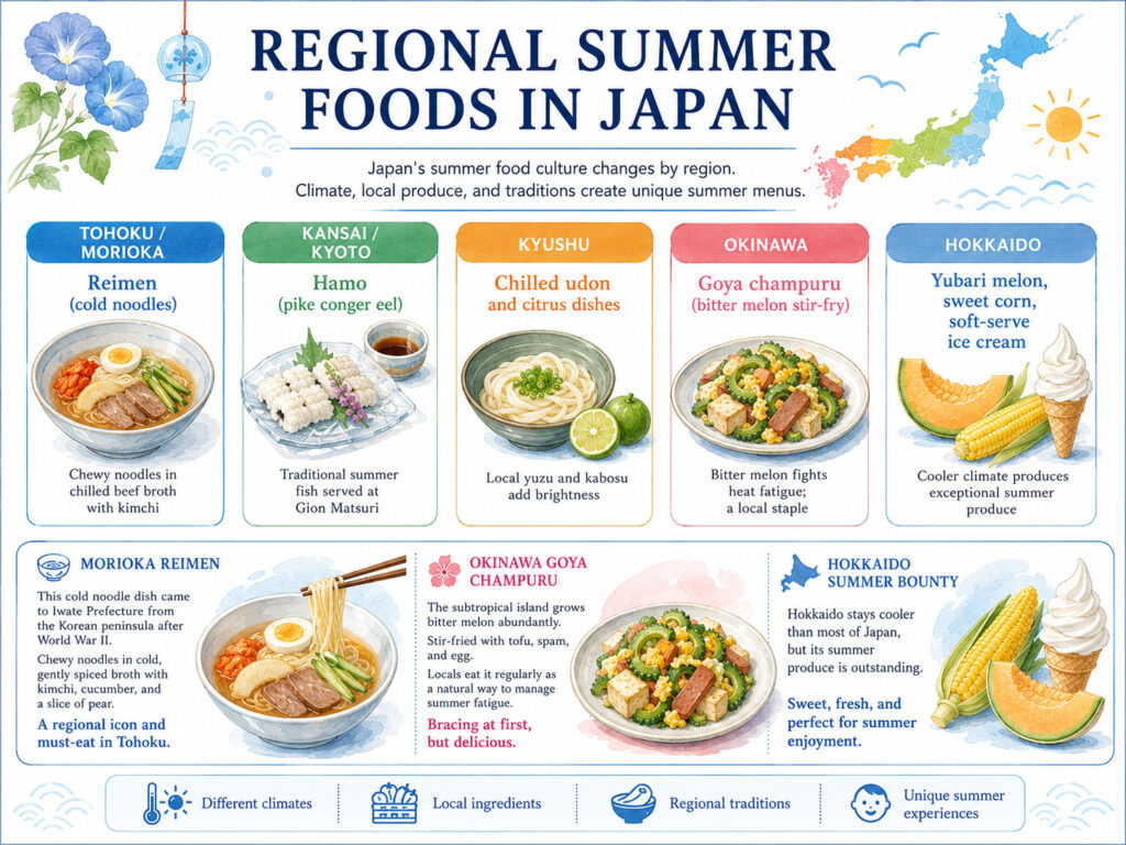 Regional Summer Foods in Japan